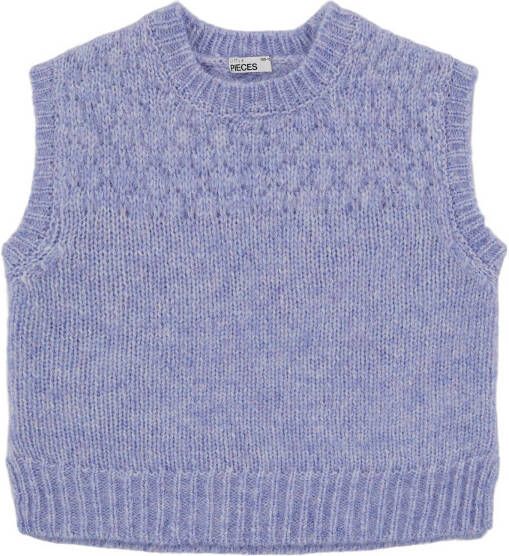 LITTLE PIECES gebreide spencer LPFIG van gerecycled polyester paars