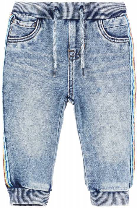 NAME IT BABY loose fit jog denim Romeo Manton met zijstreep light stonewashed