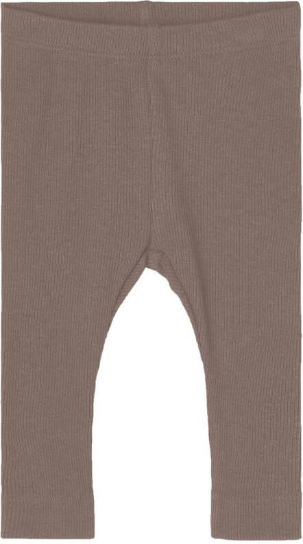 NAME IT BABY newborn baby skinny broek NBNKAB met biologisch katoen donkerbruin