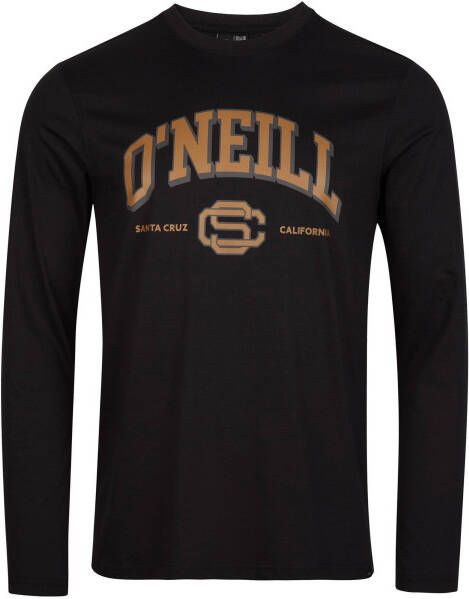 O'Neill regular fit longsleeve met logo black out