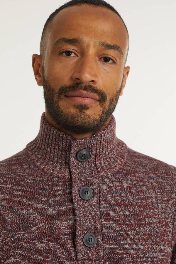 Petrol Industries gemêleerde trui burgundy