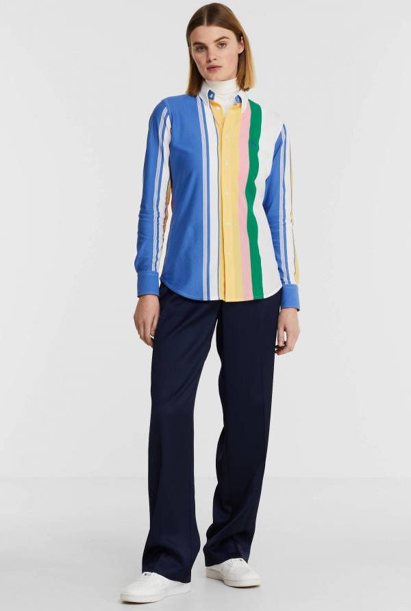 Ralph Lauren Blouse met streepprint en logoborduring