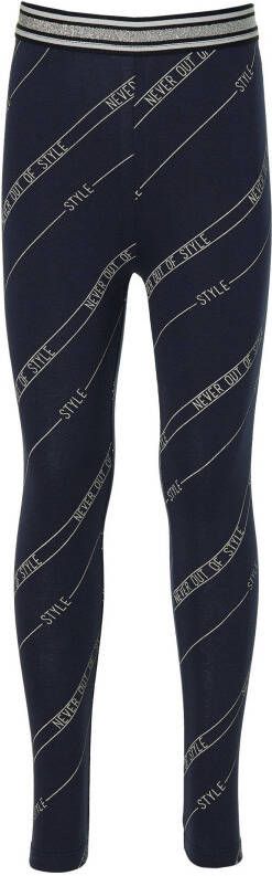 Quapi ! Meisjes Legging Maat 128 Donkerblauw Katoen/elasthan