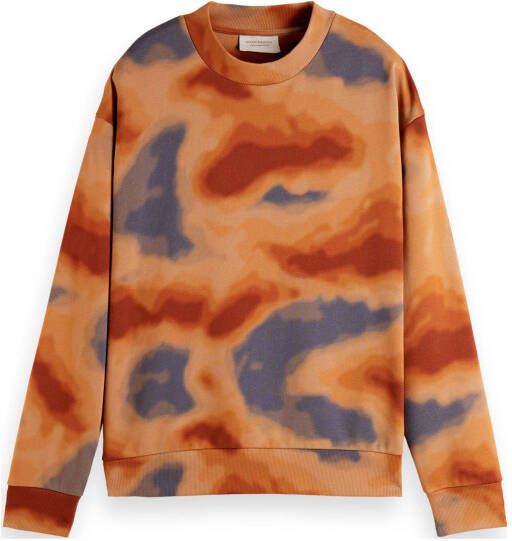 Scotch & Soda Relaxed fit sweater met print en ronde hals