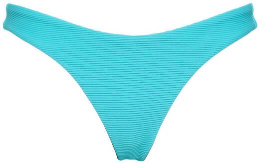 Seafolly high leg bikinibroekje met rib structuur turquoise