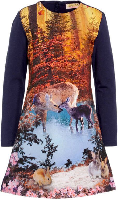 Someone jurk Nara met printopdruk donkerblauw
