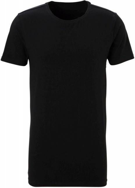 ten Cate extra lang slimfit T-shirt (set van 2) zwart