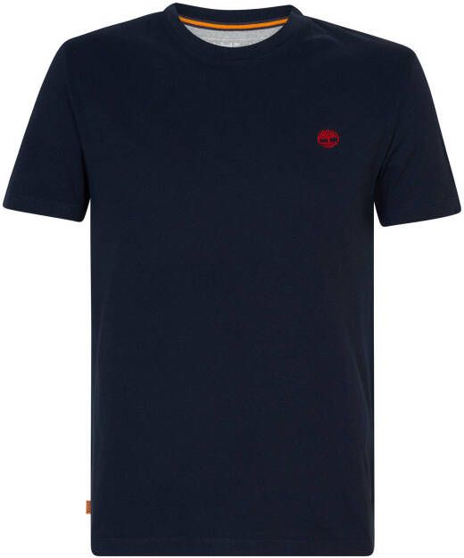 Timberland T shirt met logo donkerblauw