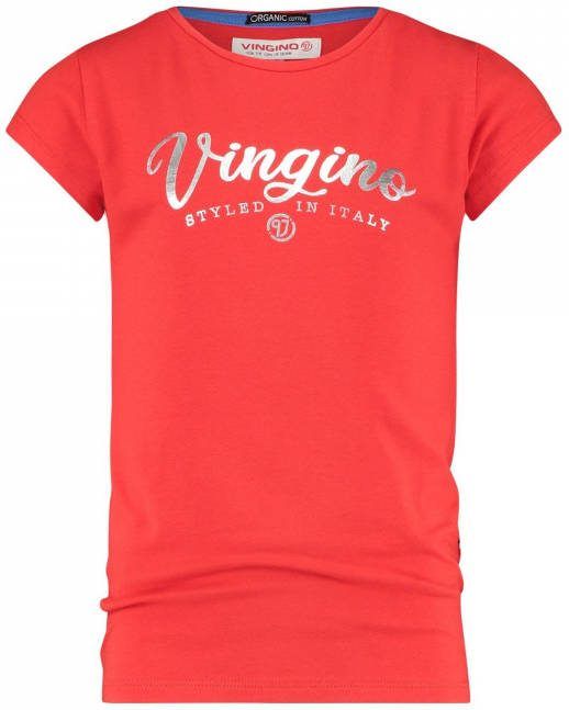 Vingino Essentials T shirt met logo rood