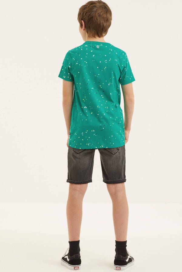 Vingino T shirt Hanto met all over print mintgroen