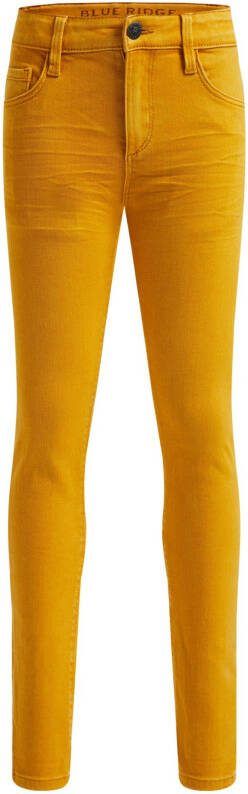 WE Fashion Blue Ridge slim fit broek geel
