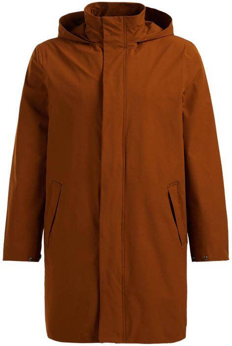 WE Fashion lange regenjas caramel