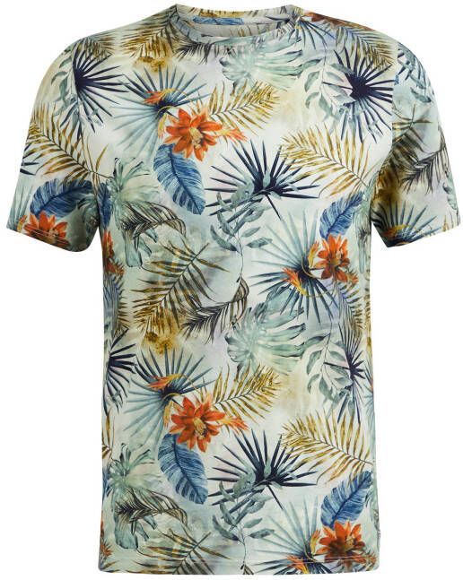 WE Fashion slim fit T shirt met all over print multi