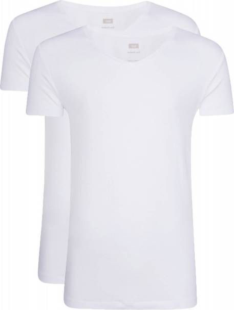 WE Fashion Fundamentals slim fit T-shirt (set van 2)