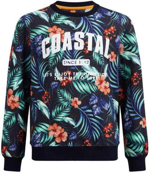 WE Fashion sweater met bladprint multi