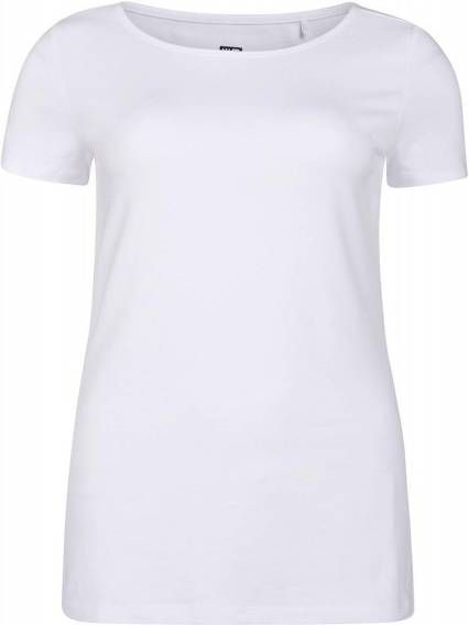 WE Fashion T shirt met biologisch katoen wit