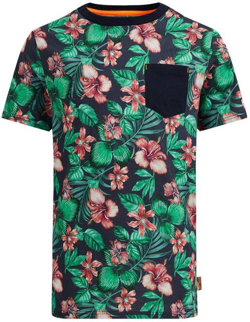 WE Fashion T shirt met bladprint multi