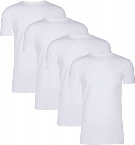 WE Fashion Fundamentals T-shirt wit (set van 4)