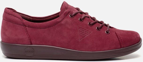 ECCO Soft 2.0 veterschoenen rood Textiel
